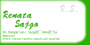 renata sajgo business card